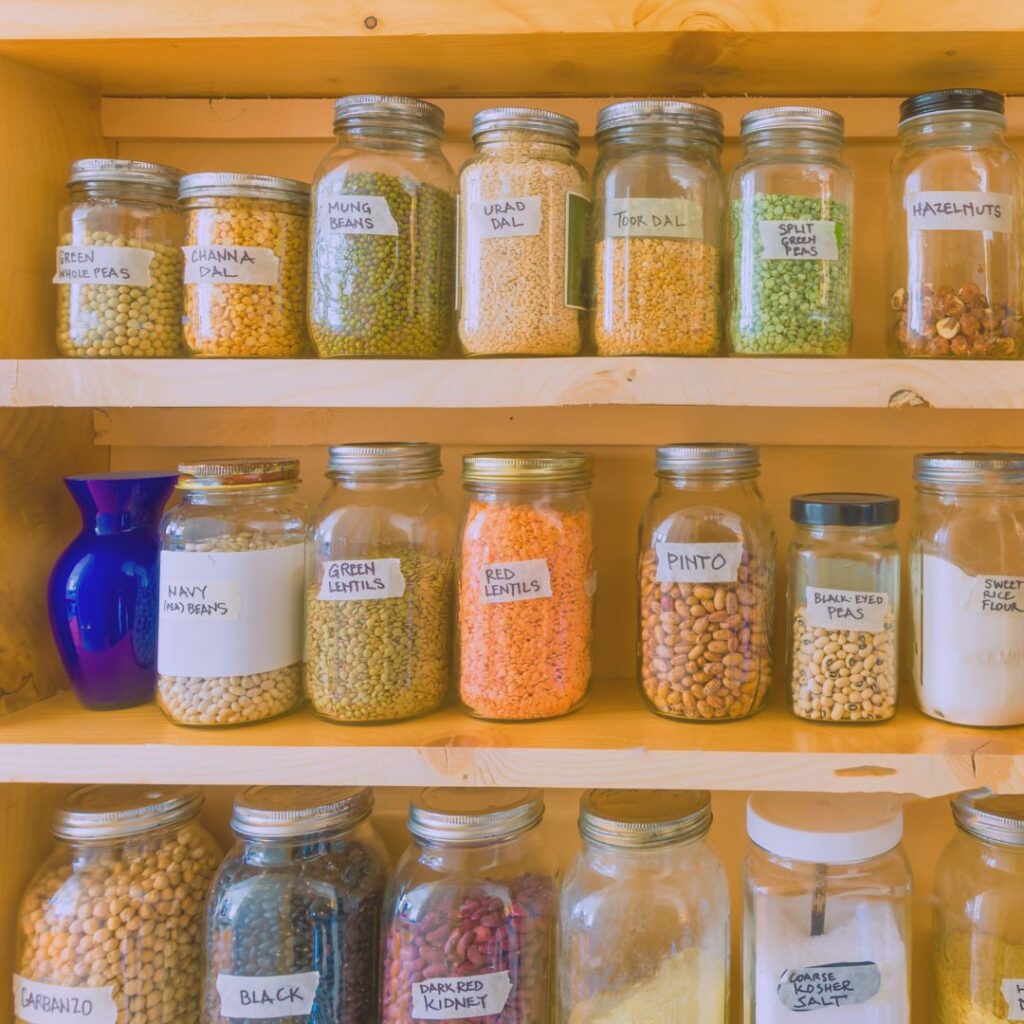 jars of food with labels